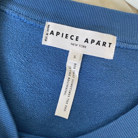 APIECE APART Blue Puff Sleeve Sweatshirt Small - Picture 7 of 7